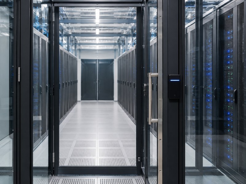 Control de acceso a pasillos fríos en un centro de procesamiento de datos