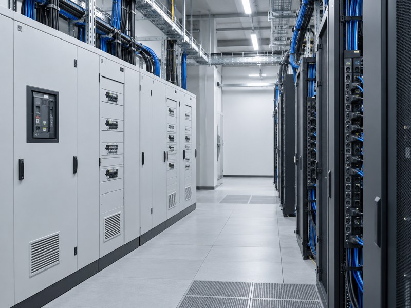 Cableado eléctrico en un centro de procesamiento de datos