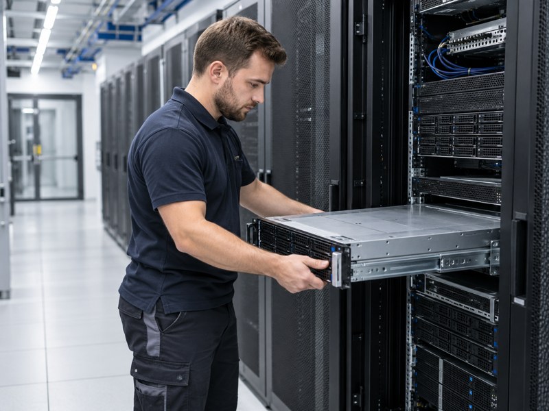 Suministro e instalación de hardware en un centro de procesamiento de datos